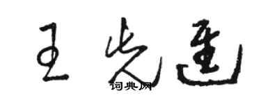 骆恒光王先进草书个性签名怎么写