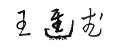 骆恒光王进武草书个性签名怎么写