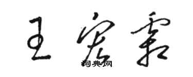 骆恒光王宏霜草书个性签名怎么写