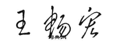 骆恒光王畅宏草书个性签名怎么写