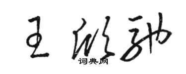 骆恒光王欣驰草书个性签名怎么写
