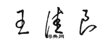 骆恒光王佳良草书个性签名怎么写