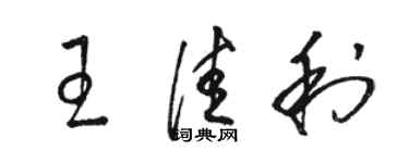 骆恒光王佳利草书个性签名怎么写