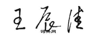 骆恒光王辰佳草书个性签名怎么写