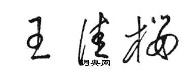 骆恒光王佳樱草书个性签名怎么写
