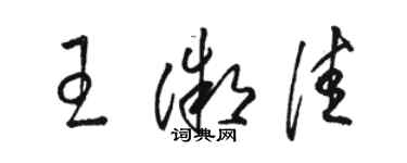 骆恒光王微佳草书个性签名怎么写