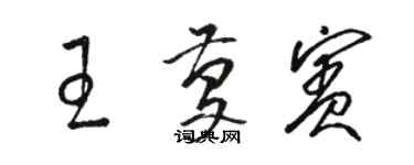骆恒光王庆宾草书个性签名怎么写