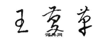 骆恒光王庆革草书个性签名怎么写