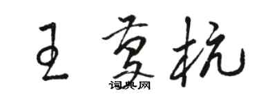 骆恒光王庆杭草书个性签名怎么写