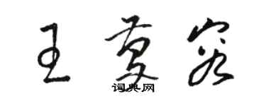 骆恒光王庆容草书个性签名怎么写