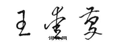 骆恒光王爱庆草书个性签名怎么写