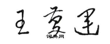 骆恒光王庆运草书个性签名怎么写