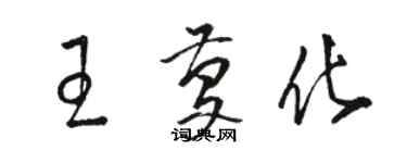 骆恒光王庆化草书个性签名怎么写