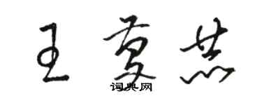 骆恒光王庆赫草书个性签名怎么写