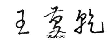 骆恒光王庆乾草书个性签名怎么写