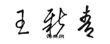 骆恒光王新青草书个性签名怎么写