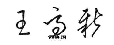 骆恒光王高新草书个性签名怎么写