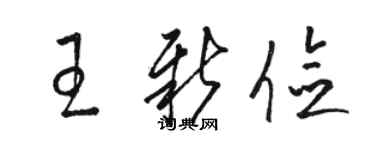 骆恒光王新俭草书个性签名怎么写