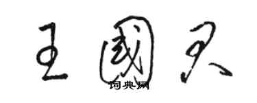 骆恒光王国君草书个性签名怎么写