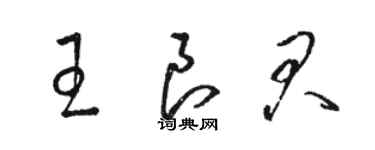 骆恒光王良君草书个性签名怎么写