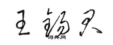 骆恒光王锡君草书个性签名怎么写
