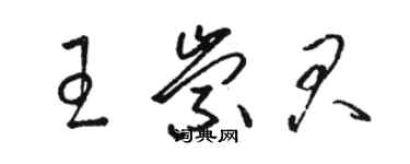 骆恒光王崇君草书个性签名怎么写