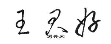 骆恒光王君好草书个性签名怎么写