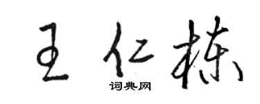 骆恒光王仁栋草书个性签名怎么写