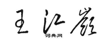 骆恒光王江岭草书个性签名怎么写