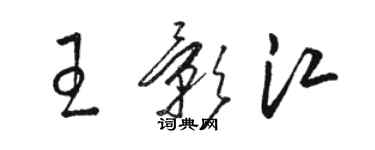骆恒光王影江草书个性签名怎么写