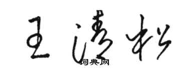 骆恒光王清松草书个性签名怎么写