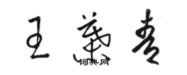 骆恒光王叶青草书个性签名怎么写