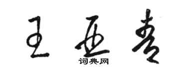 骆恒光王亚青草书个性签名怎么写