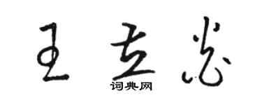 骆恒光王立炎草书个性签名怎么写