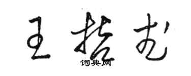 骆恒光王哲武草书个性签名怎么写