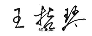 骆恒光王哲琴草书个性签名怎么写