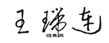 骆恒光王瑞连草书个性签名怎么写
