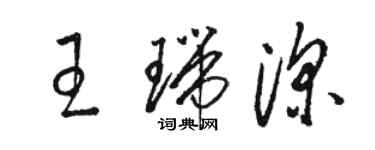 骆恒光王瑞深草书个性签名怎么写