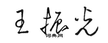 骆恒光王振光草书个性签名怎么写