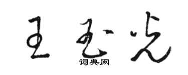 骆恒光王玉光草书个性签名怎么写