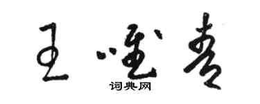 骆恒光王唯青草书个性签名怎么写