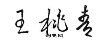 骆恒光王桃青草书个性签名怎么写
