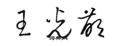 骆恒光王光萌草书个性签名怎么写