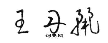 骆恒光王丹丽草书个性签名怎么写