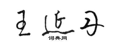 骆恒光王延丹草书个性签名怎么写