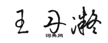 骆恒光王丹凝草书个性签名怎么写