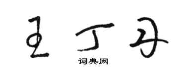 骆恒光王丁丹草书个性签名怎么写