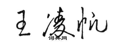骆恒光王凌帆草书个性签名怎么写
