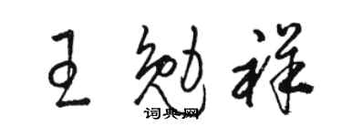 骆恒光王勉祥草书个性签名怎么写