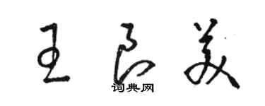骆恒光王良美草书个性签名怎么写
